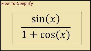 How to simplify sinx1cosx [upl. by Anitsirk]