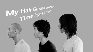 My Hair Growth Journey Timelapse 1 Year youtubevideo [upl. by Ahsets]