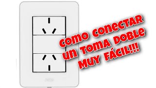 COMO INSTALAR UN TOMACORRIENTE DOBLE [upl. by Eirrak]