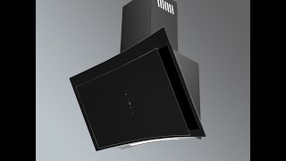 Luxair Cooker Hoods  Curva Black Glass Cooker Hood [upl. by Kaitlyn]