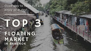 Top 3 Floating markets in Bangkok Thailand [upl. by Allit822]