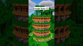 Minecraft Jungle Tower House 🏠 minecraft [upl. by Valleau]