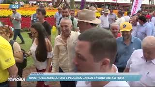 Ministro da agricultura e pecuária Carlos Fávaro visita o Show Rural [upl. by Annaiel]