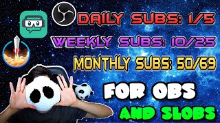 How to Add a Sub Goal using OBS Studios or Streamlabs OBS on Twitch [upl. by Christenson]