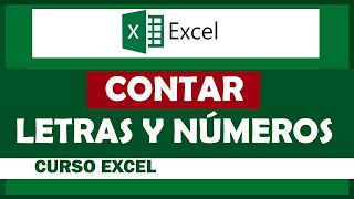 Como contar letras y Números en Excel [upl. by Enajaras]