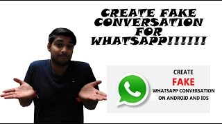 CREATE FAKE WHATSAPP CONVERSATIONIOS amp ANDROID [upl. by Schnurr]