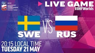 Sweden vs Russia  Full Game  2019 IIHF Ice Hockey World Championship [upl. by Maurita]