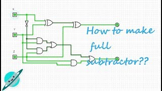 Logisim  Full subtractor tutorial video complete guidance [upl. by Neerehs]