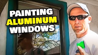 How To Paint Metal or Aluminum Windows Painting Aluminum Windows [upl. by Eerdna785]