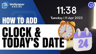 Wallpaper Engine How to Add Date and Time Clock on PC  QUICK GUIDE [upl. by Ynez485]