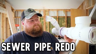 COMPLETE Bathroom Plumbing Redo  Mobile Home Renovation [upl. by Bibbie]