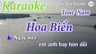 Karaoke Hoa Biển  Bossa Nova  Tone Nam ETp110  Quốc Dân Karaoke [upl. by Renelle]