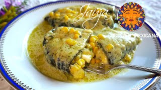 Chiles Rellenos con Queso y Elotitos a la Crema sin Capear [upl. by Josephson]