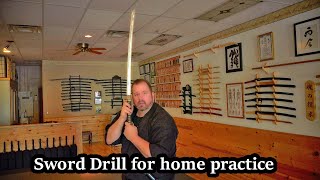 Katana Sword Drill for home practice [upl. by Jit533]