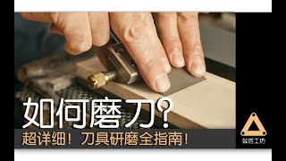 如何磨刀？超详细木工刀具研磨全指南！教你如何磨刀蚁塔工坊V004 [upl. by Suriaj]