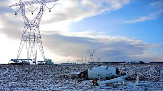 Crash of Helicopter Power Lineman Chalmers Indiana [upl. by Alohs]