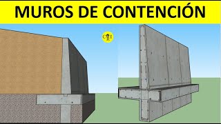 MUROS DE CONTENCIÓN  Muros de Concreto en Voladizo y sus Características [upl. by Swor]