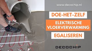 Zelf Elektrische Vloerverwarming Egaliseren  Vloer Egaliseren Met Egaline  Doe Het Zelf [upl. by Idham]