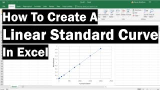 How To Create A Linear Standard Curve In Excel [upl. by Eislehc]