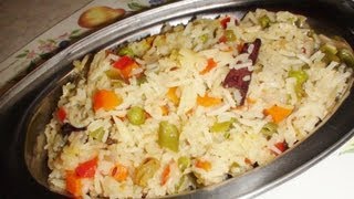 Vegetable Pulao Pulav Rice  Video Recipe by Bhavna [upl. by Drofdarb]