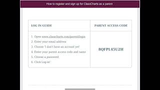 How to register and sign in to ClassCharts as a parent [upl. by Sholem542]