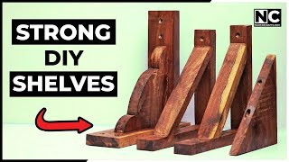 How to Make Wooden Shelf Brackets in 4 Ways – Easy DIY Guide [upl. by Ellekim]