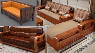 Wooden Sofa Set Designs 2023  Wooden Furniture  Modern sofa set ideas [upl. by Llerahs]