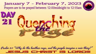 Day 21 January 27 2023Quenching The Rage 2023Prayers from Dr DK Olukoya GO of MFM Worldwide [upl. by Aihsekan]