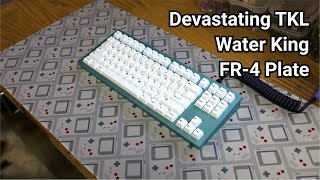 Devastating TKL w Stock Everglide Water King Aqua King switches on FR4 plate Typing Sound [upl. by Elylrac114]