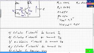 exercice corrigé 2  transistor bipolaire [upl. by Kata]