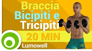 Esercizi per le Braccia con Pesi  Bicipiti e Tricipiti a Casa [upl. by Ahsen90]