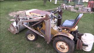 1973 Sears SS16 VTwin with Kwik Way Front End Loader [upl. by Asilram526]