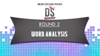 Round 2  Word Analysis [upl. by Berns]