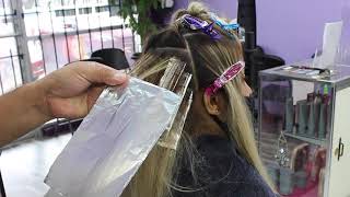 COMO HACER RAYITOS EN CABELLO PROCESADO COMO REALIZAR MECHAS EN CABELLO PROCESADO [upl. by Oivlis849]