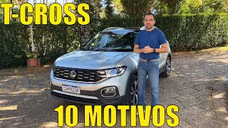 10 motivos para conhecer o Volkswagen TCross Highline 14 TSI 2023 [upl. by Akirrehs]