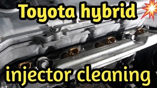 Toyota hybrid injector cleaning 2ZR engine prius [upl. by Steinway133]