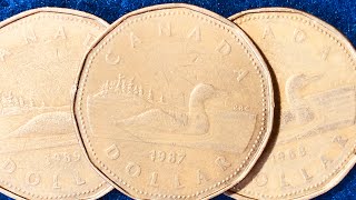 1987 1988 1989 Canada One Dollar Coins [upl. by Antonius]