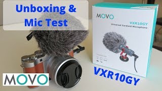 Movo VXR10GY Universal Cardioid Microphone Unboxing and Mic Test [upl. by Bertrand860]