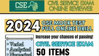 2024 CSE MOCK TEST FULL ONLINE DRILL  Increase your chances of passing [upl. by Reyam]