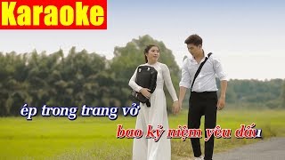 Karaoke  Dấu Yêu Tuổi Học Trò  St Nhựt Phương  Tone Nữ [upl. by Aihpled]