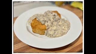 Ultimate Sausage Gravy with Biscuits  Easy recipe for Sausage Gravy [upl. by Anawat387]