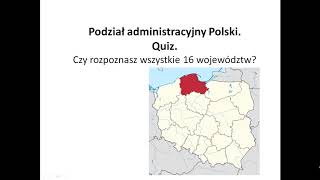 Podział administracyjny Polski Quiz 721 [upl. by Zhang532]