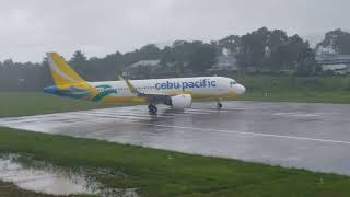 Cebu Pacific A320neo take off at Butuan Airport [upl. by Gurolinick85]