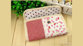 DIY How to sew Fabric Accordion Wallet [upl. by Bithia]