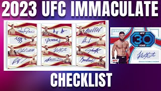 2023 UFC Immaculate Checklist and Product Overview [upl. by Edmead]