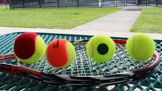 USTA Florida Go Pro Tip Red Orange Green amp Yellow Tennis Balls [upl. by Zuzana]