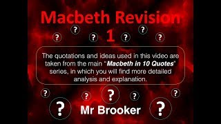 Macbeth Revision 1 [upl. by Imekawulo]