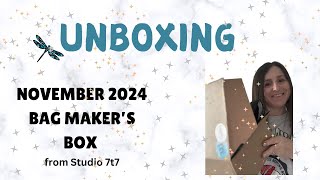 November Bag Makers Box from Studio7t7 unboxing sewing bagmaking sewingtips [upl. by Miguela809]