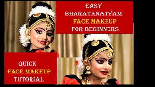 Bharatanatyam Face Makeup Tutoria  Easy Face MakeupQuick Makeup  Easy Makeup for Beginners [upl. by Zacharia]