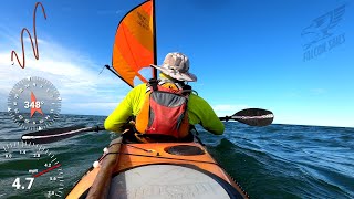 Can a Kayak Sail up wind  Yes they can Here is how to do it [upl. by Annayek]